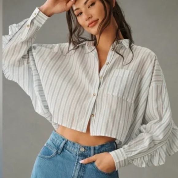 NWT Anthropologie Pilcro Batwing Blouse Sz XL - Picture 1 of 10